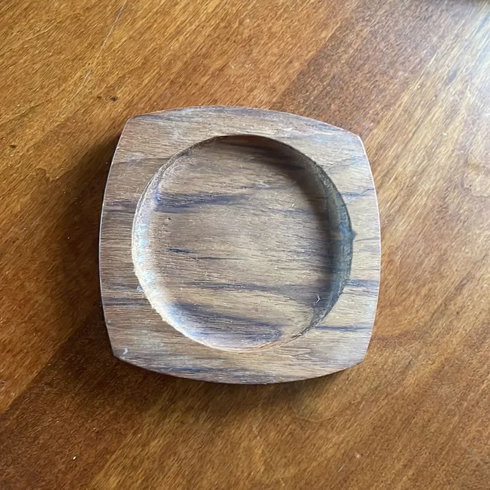 Set of 6 MCM Teak Coasters - Picture 2 of 4